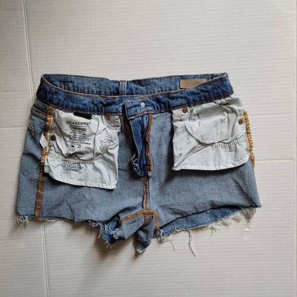 Blank NYC jean shorts boho denim cut off sun rainbow embroidery coastal cowgirl - Picture 12 of 15